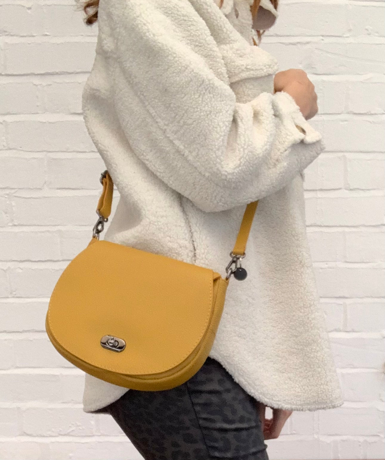 Mustard Leather Satchel Bag