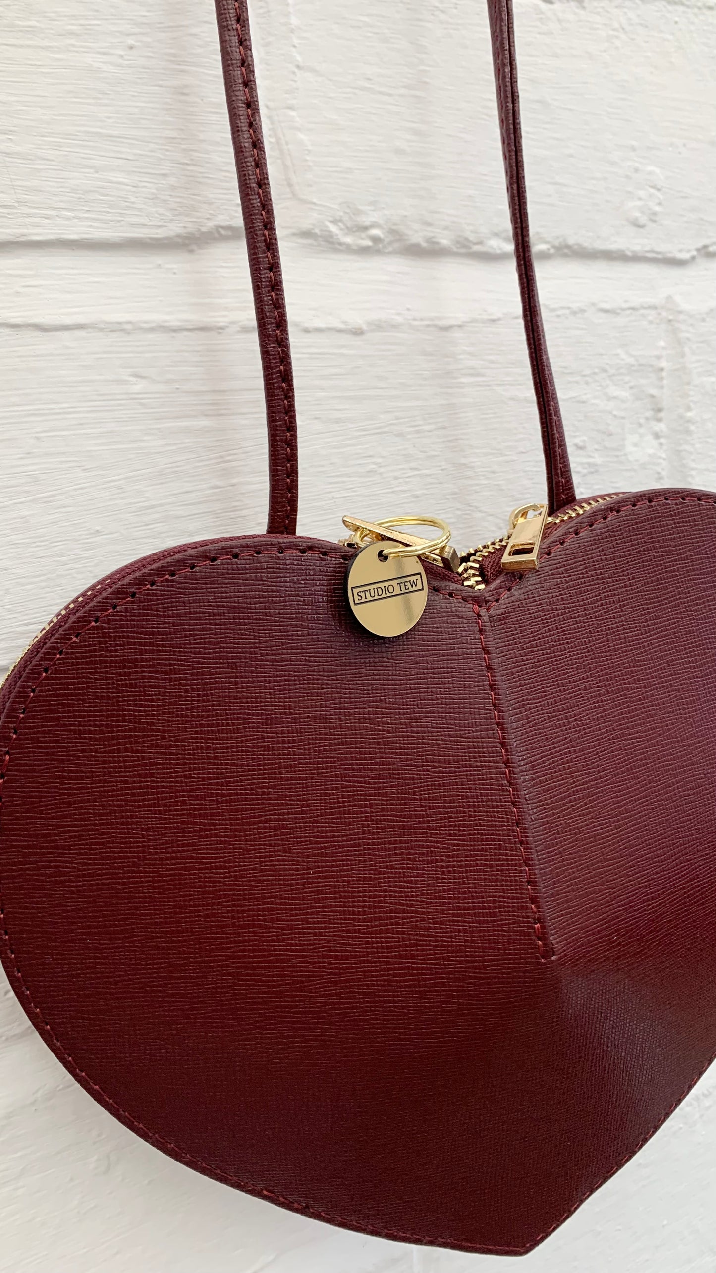 Red Plum Love Heart Leather Bag - Amour