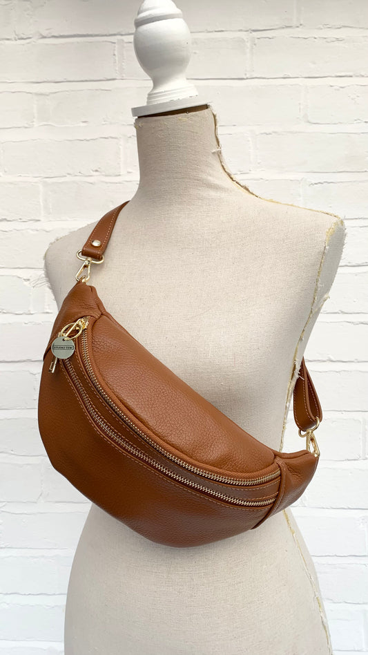 Tan Leather Bag - Cecilia