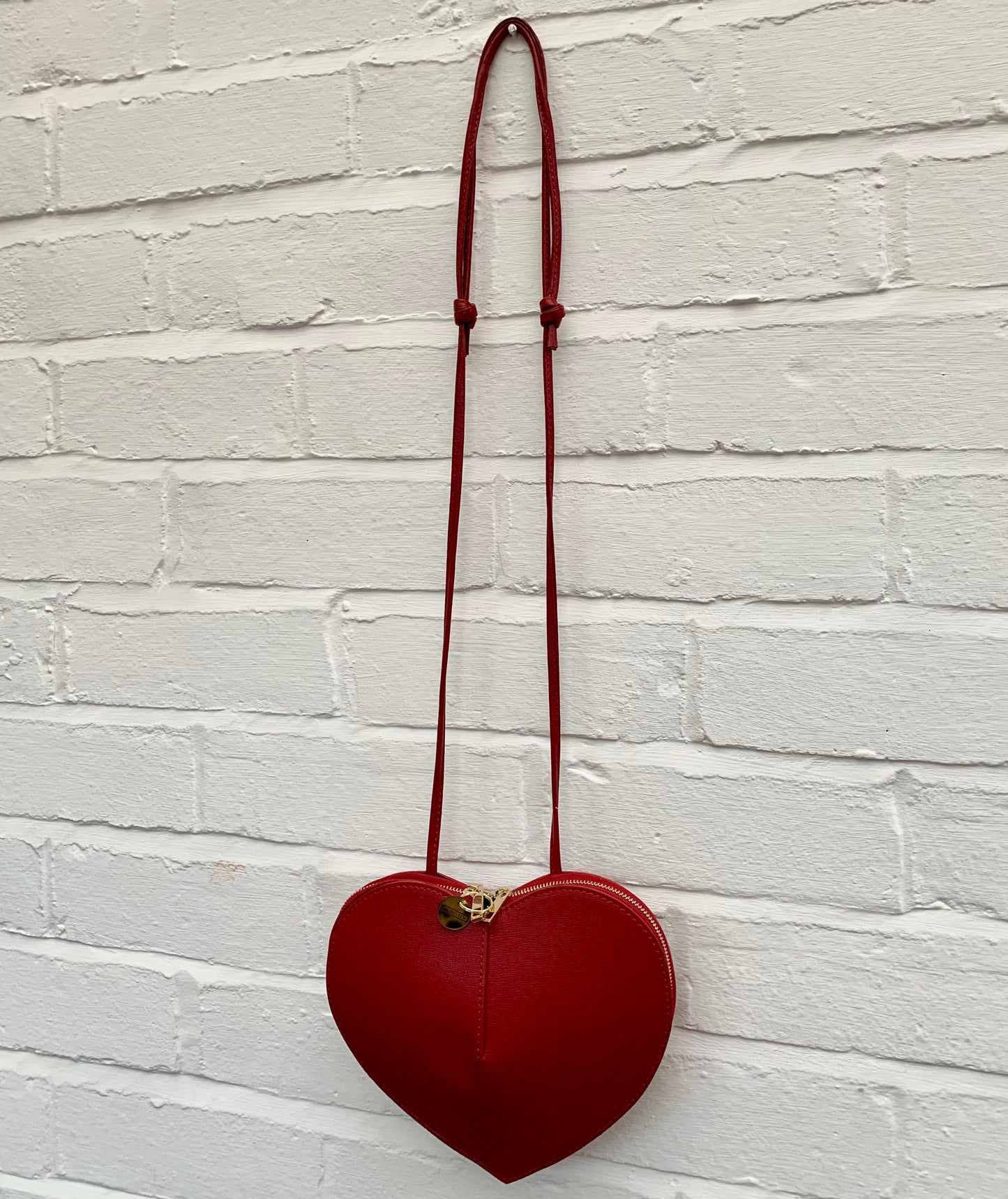 Red Love Heart Leather Bag - Amour