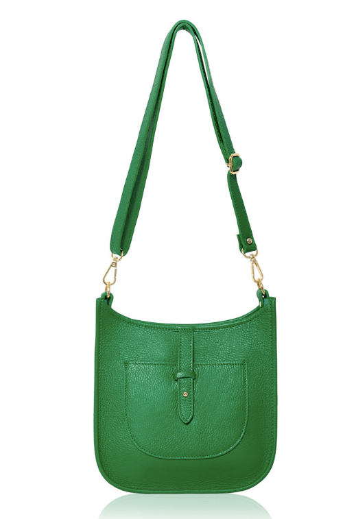 Sac bandoulière en cuir vert - Meka