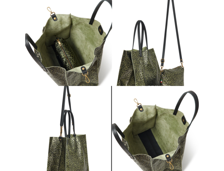 Green Cheetah 2 in 1 Shopper bag - Houston