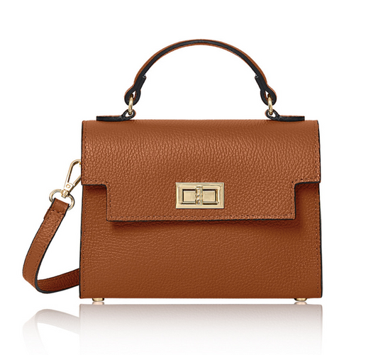 Tan Leather Classic Bag - Mindy