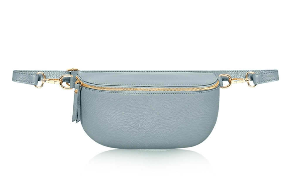 Duck Egg Blue Large Leather Sling Bag - Felicity