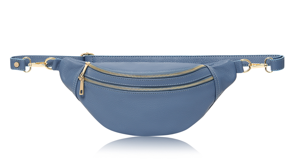 Blue Leather Bag - Cecilia