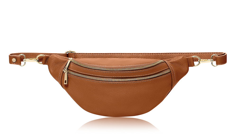 Sac surdimensionné en cuir beige - Cecilia