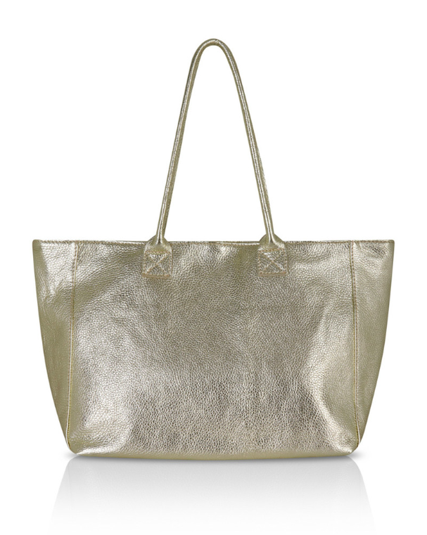 Metallic leather Shoulder Bag - Carrie