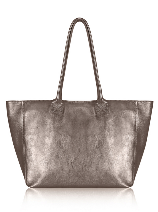 Metallic leather Shoulder Bag - Carrie