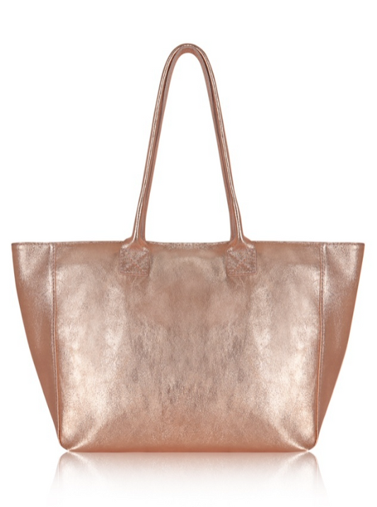 Metallic leather Shoulder Bag - Carrie