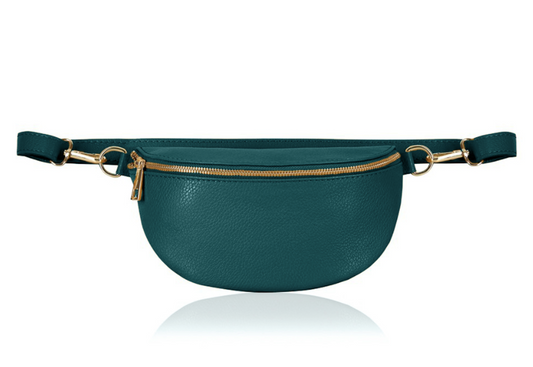 Teal Leather Bum Bag - Aurora