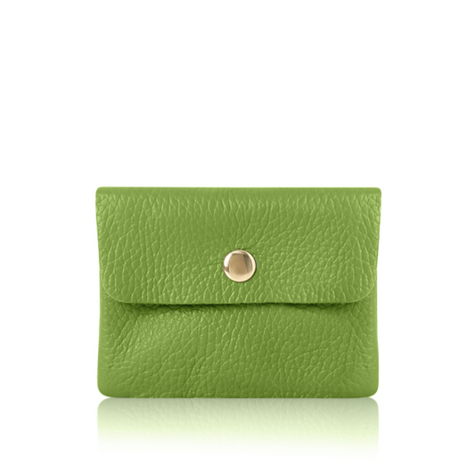 Lime Green Mini Leather Purse - Mini