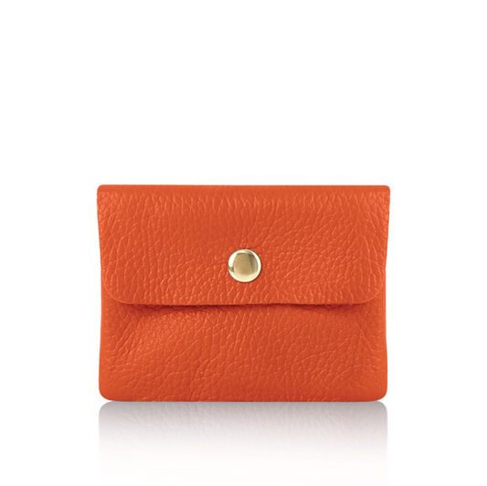 Burnt Orange Mini Leather Purse - Mini