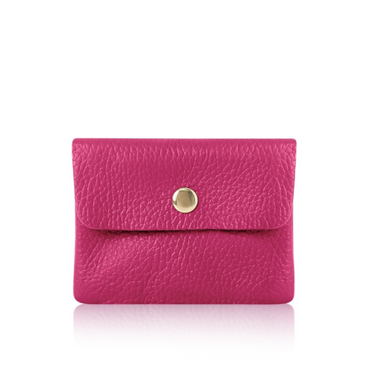 Fuchsia Mini Leather Purse - Mini