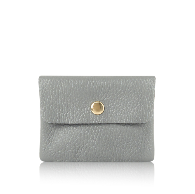 Light Grey Mini Leather Purse - Mini