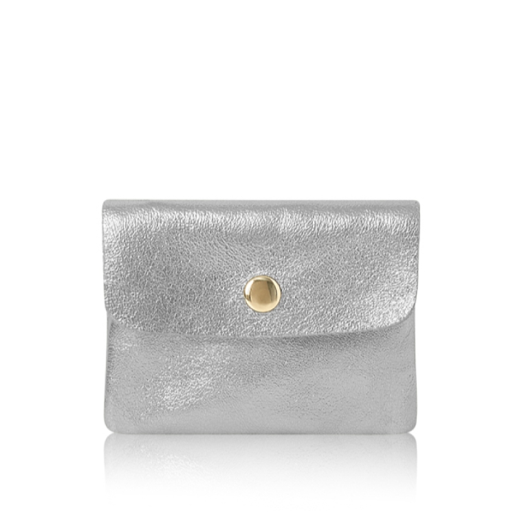 Silver Mini Leather Purse - Mini