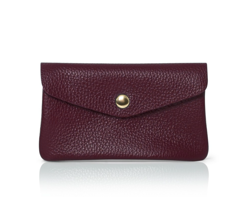 Red Plum Leather Purse - Medium