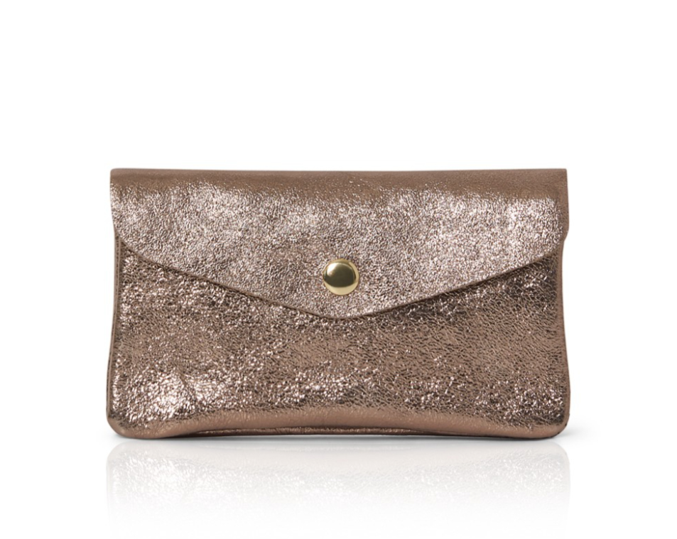 Bronze Leather Purse - Medium