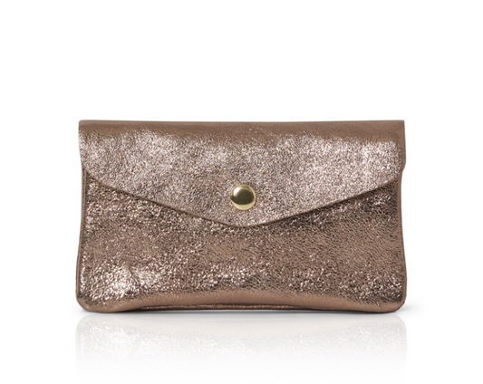 Bronze Leather Purse - Medium