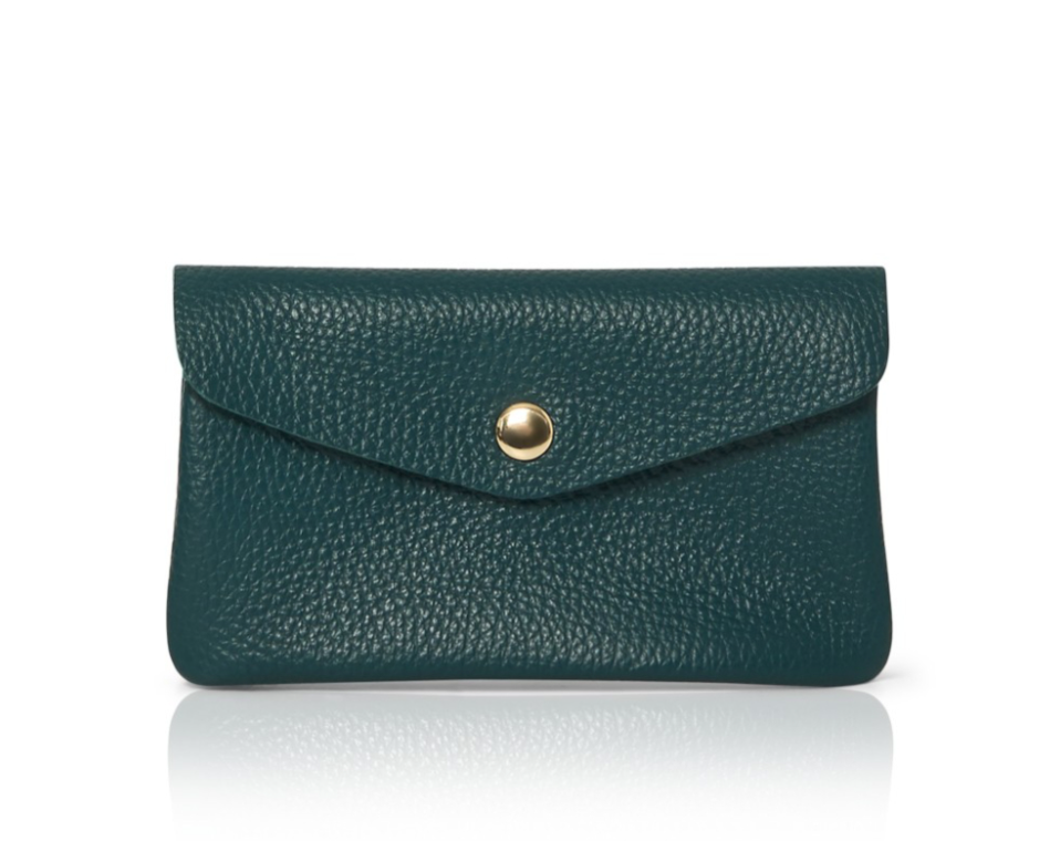 Dark Teal Leather Purse - Medium