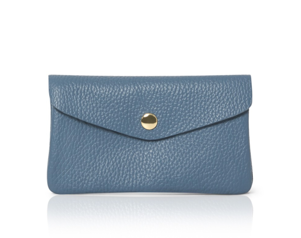 Denim Blue Leather Purse - Medium