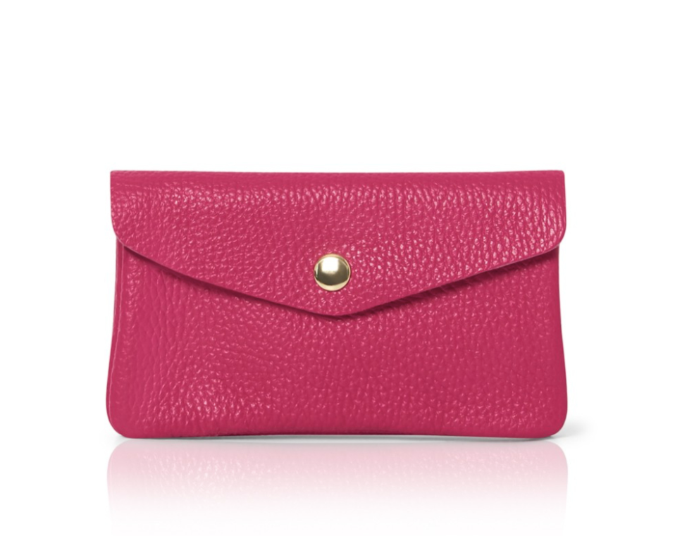 Fuchsia Leather Purse - Medium