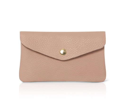 Nude Pink Leather Purse - Medium