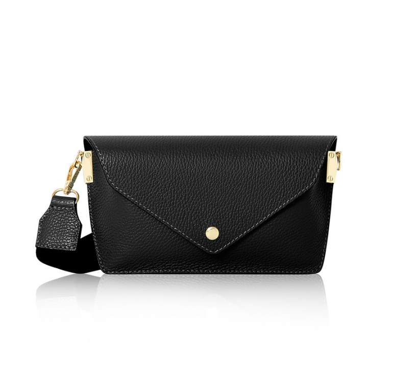 Small Black Leather Bag - Sansa