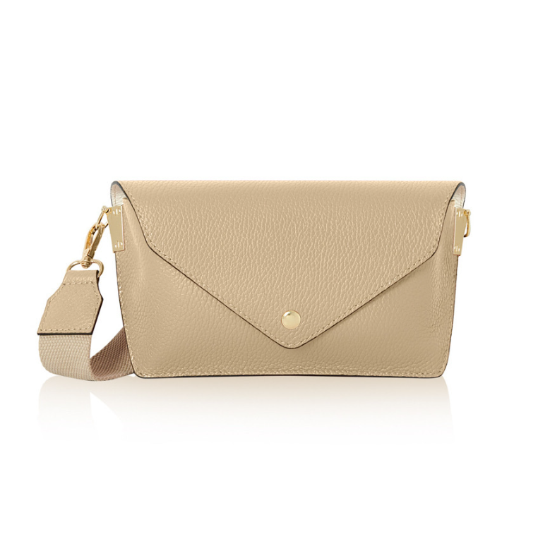 Small Taupe Leather Bag - Sansa