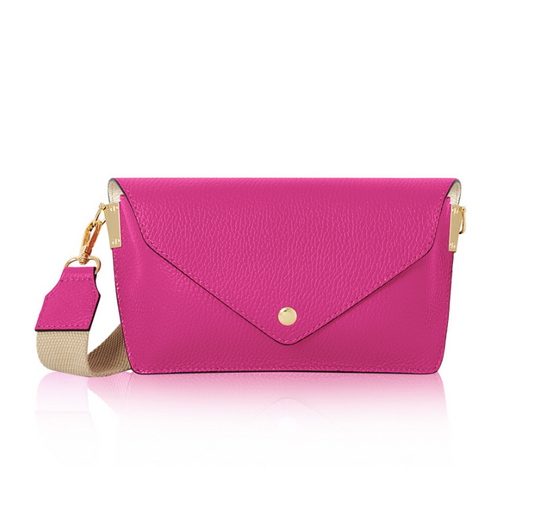 Small Fuchsia Leather Bag - Sansa