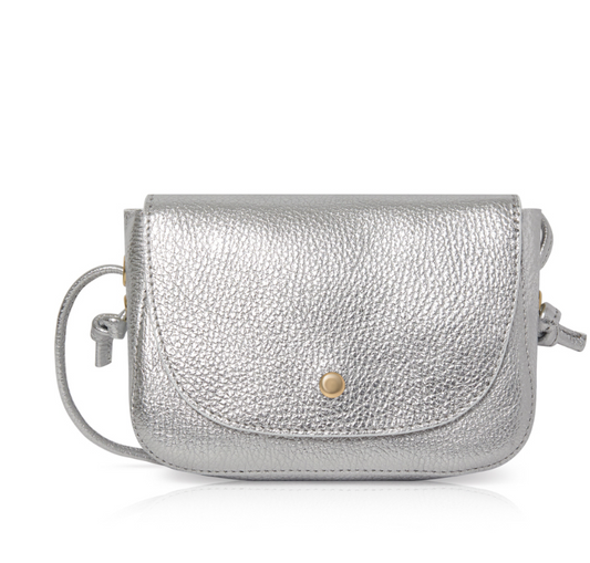 Small Silver Bag With Knot Detail - Isla