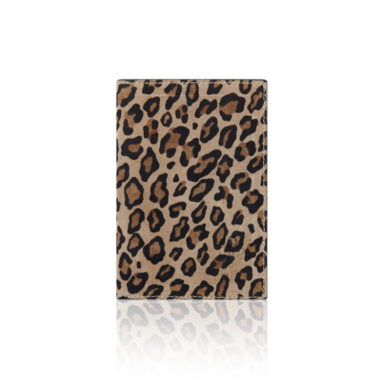 Leopard Leather Passport Holder