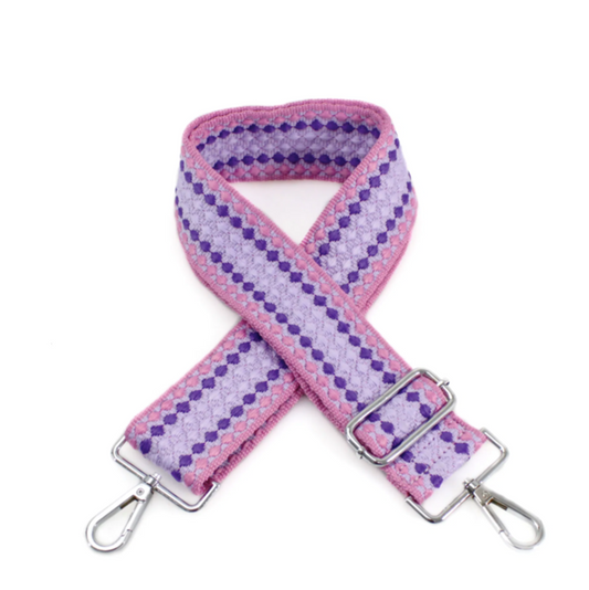 Lilac Spotty Print Bag Strap