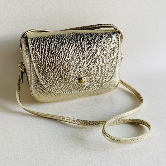 Small Gold Bag With Knot Detail - Isla