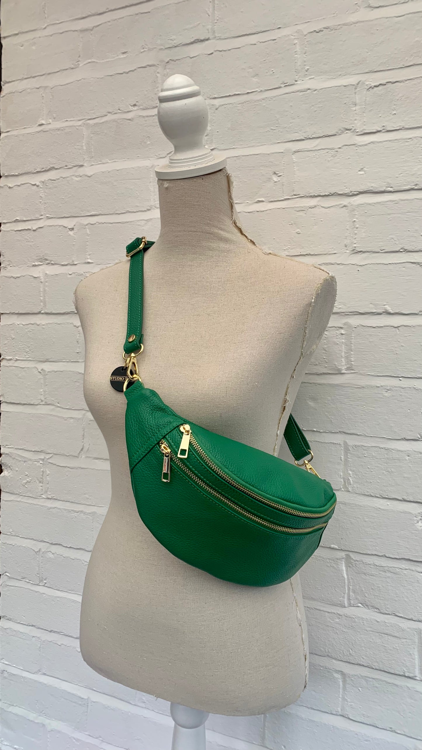 Green Leather Bag - Cecilia