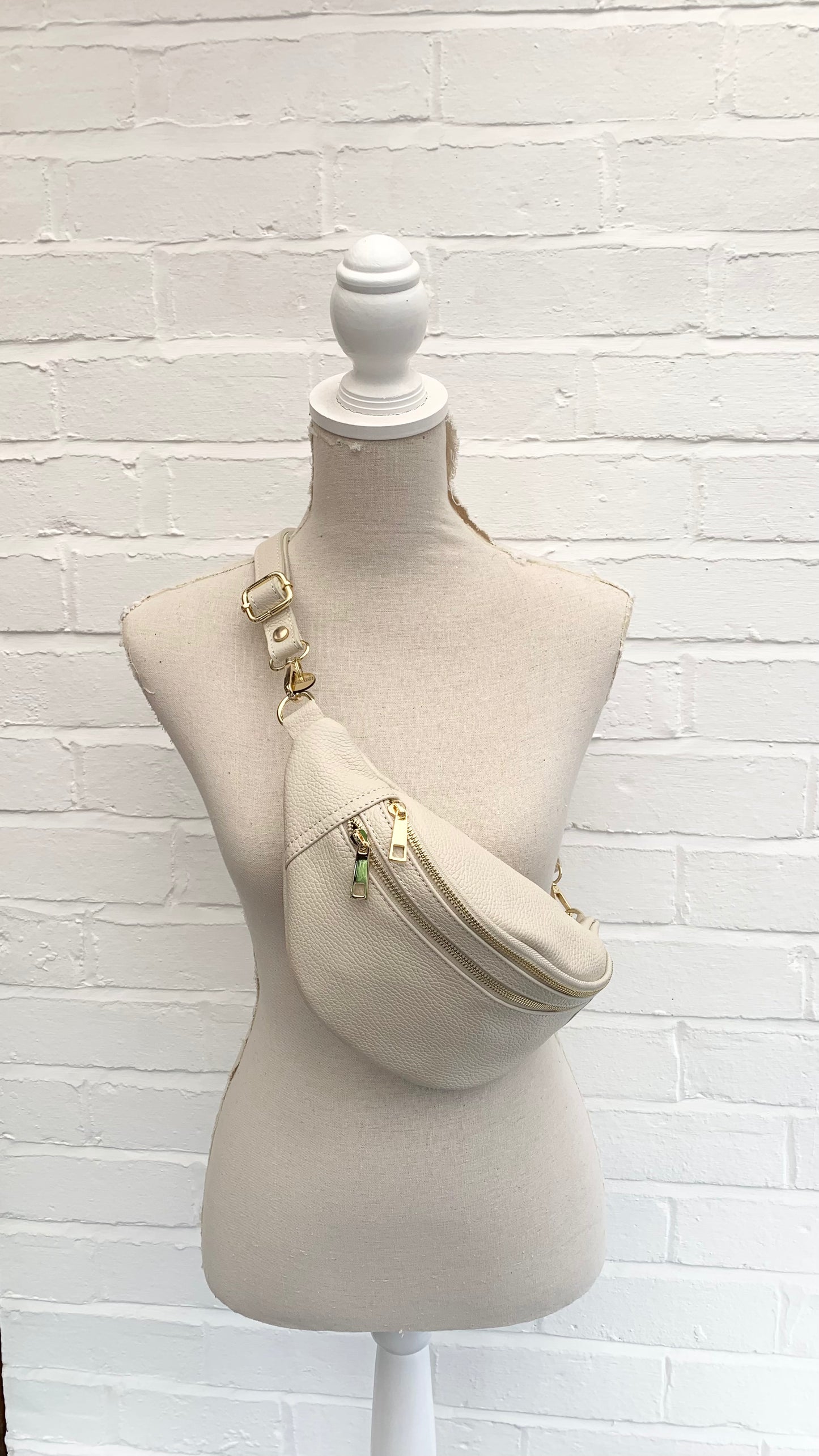 Beige Leather Bag - Cecilia