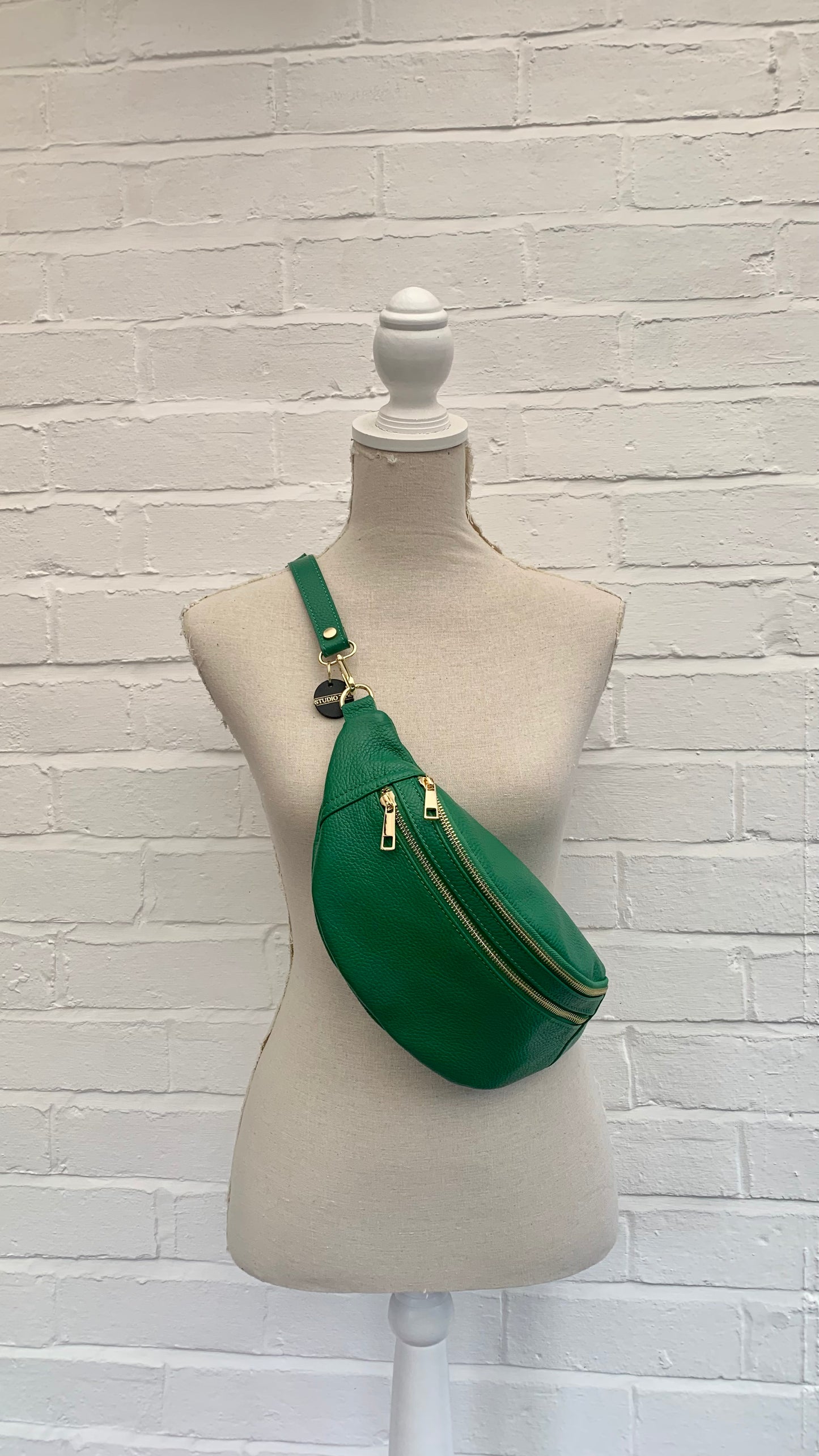 Green Leather Bag - Cecilia