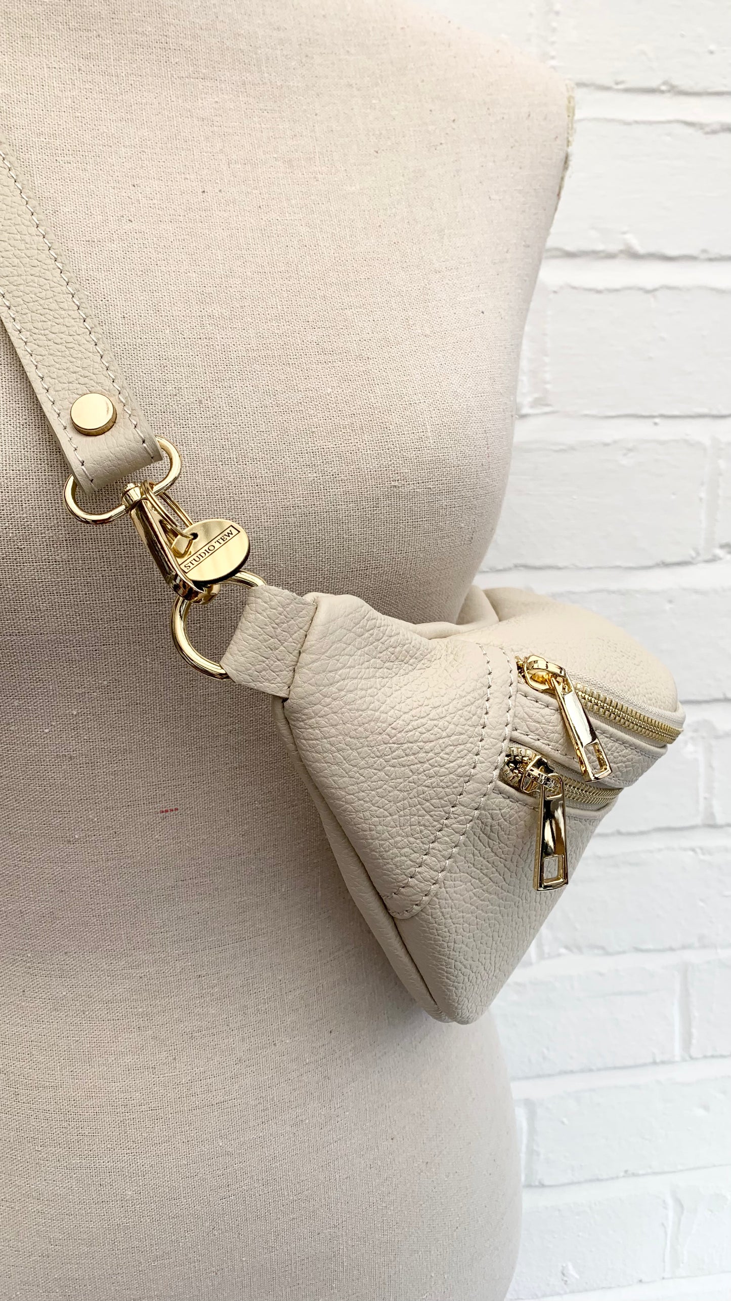 Beige Leather Bag - Cecilia