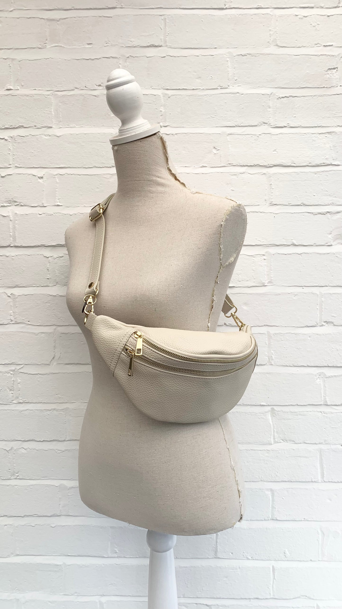 Beige Leather Bag - Cecilia