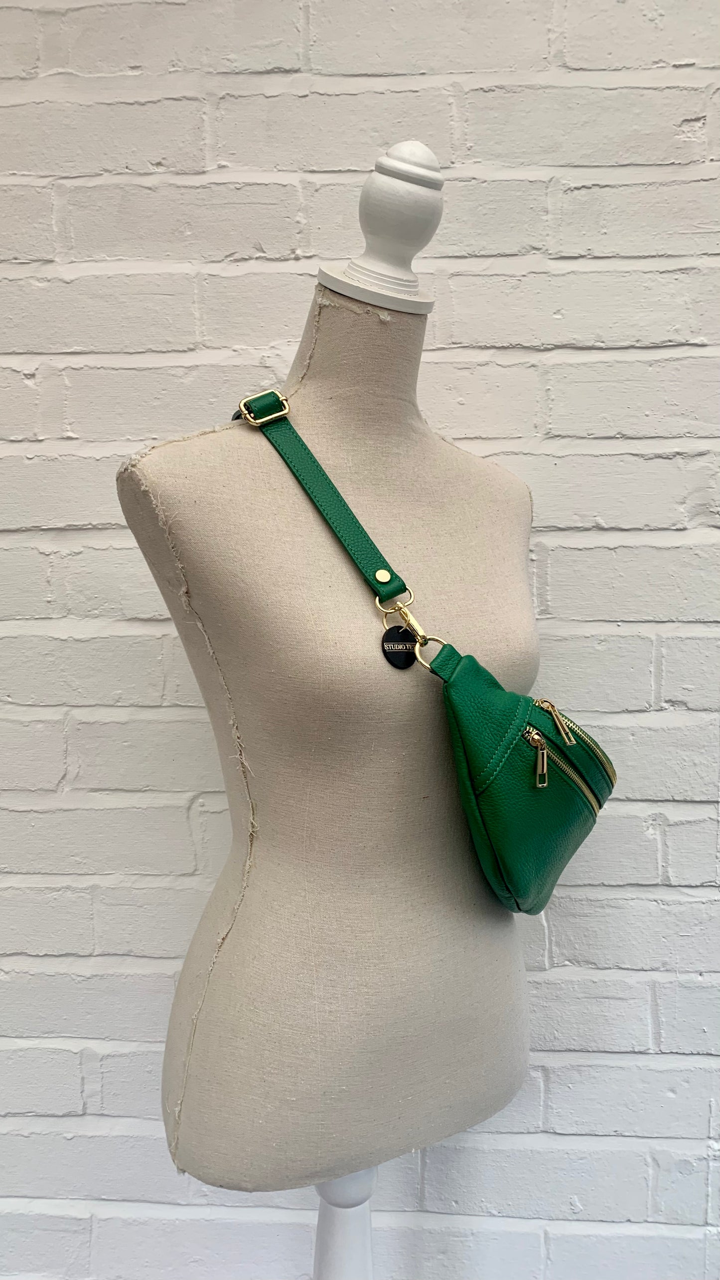 Green Leather Bag - Cecilia