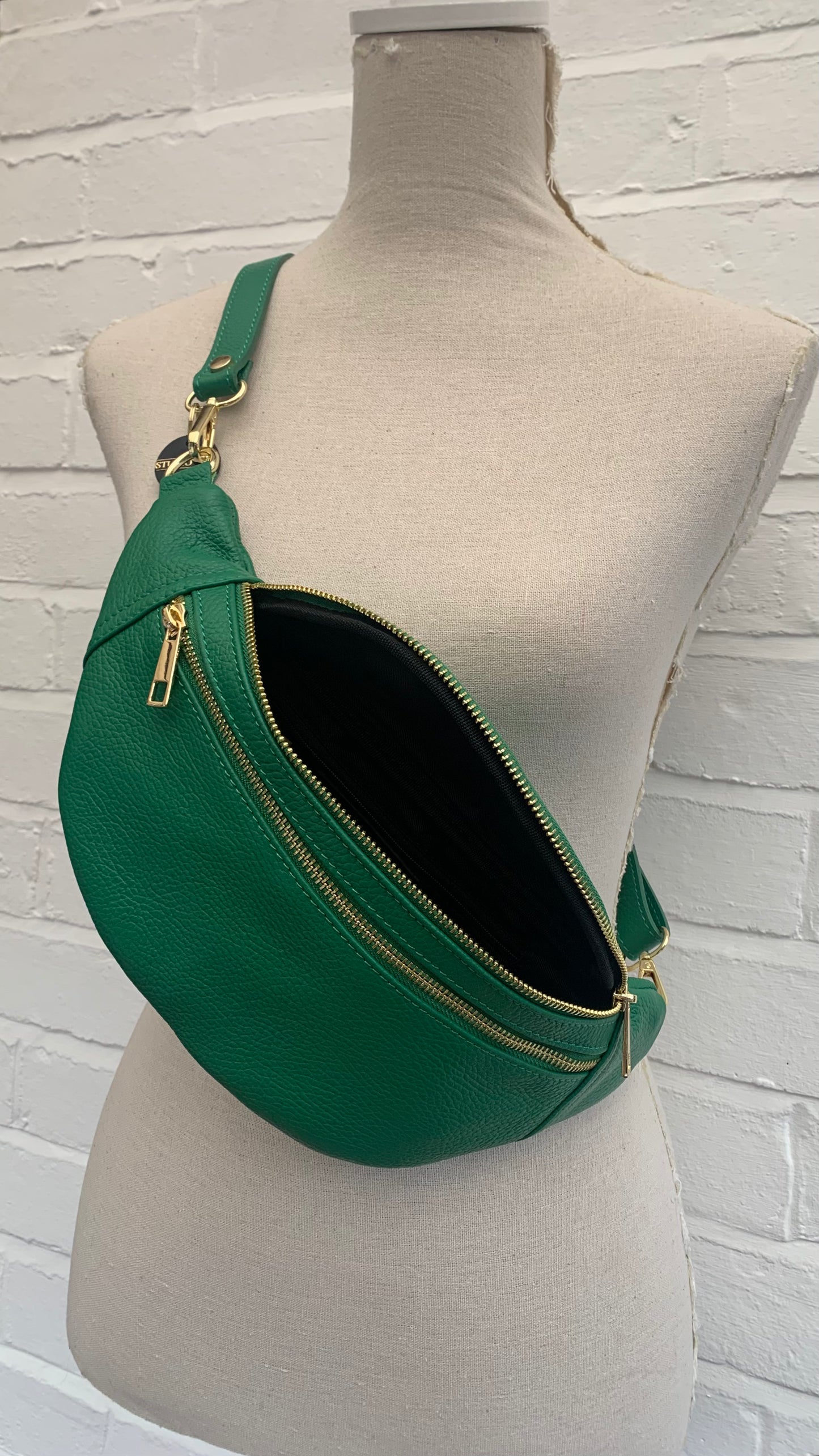 Green Leather Bag - Cecilia