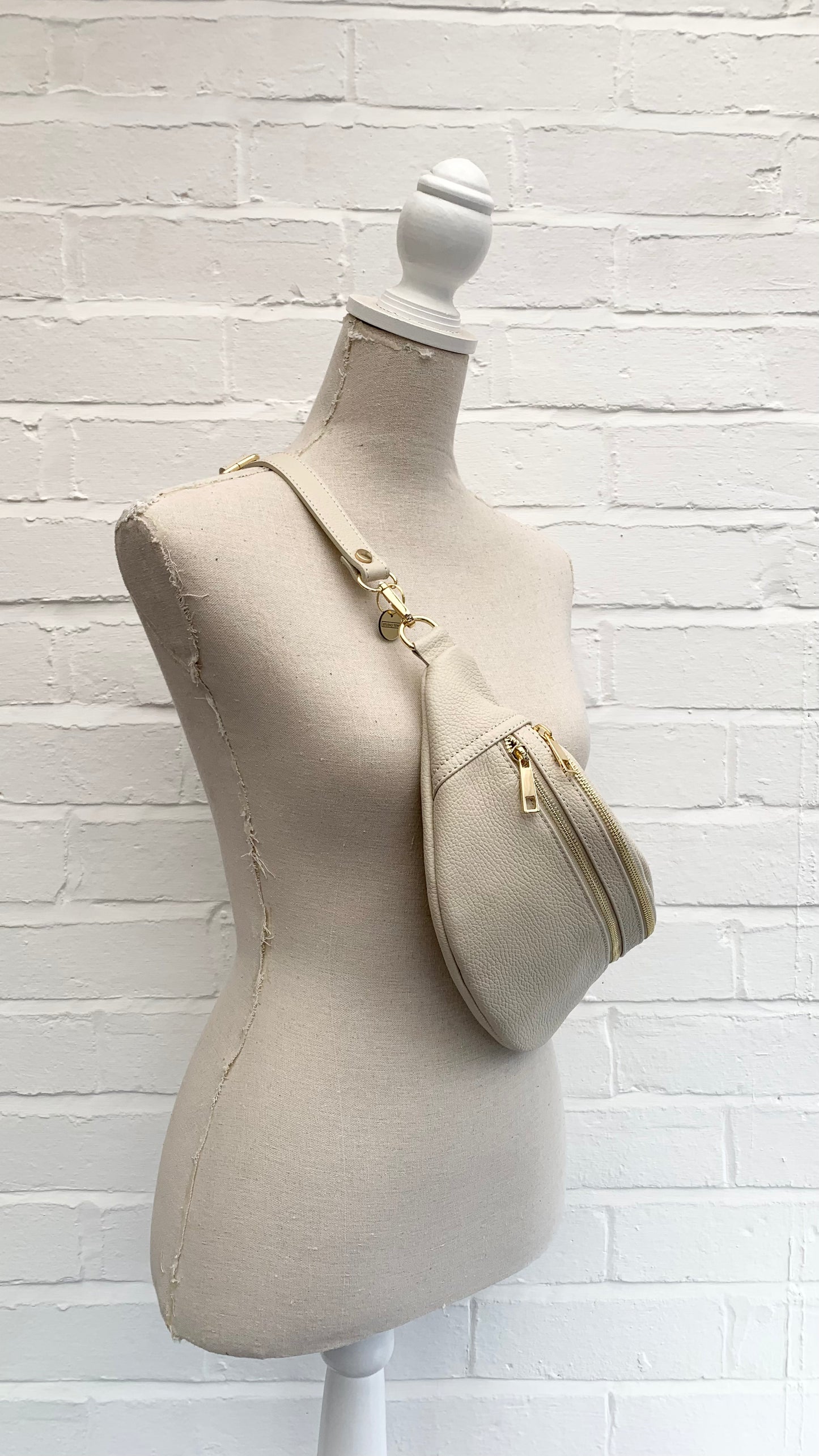 Beige Leather Bag - Cecilia