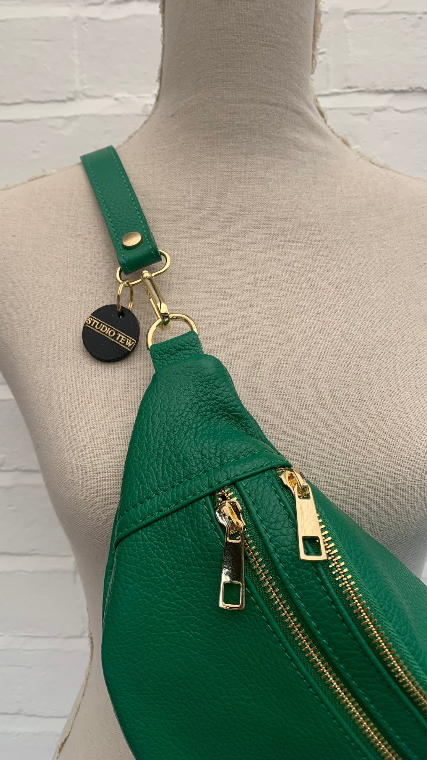 Green Leather Bag - Cecilia