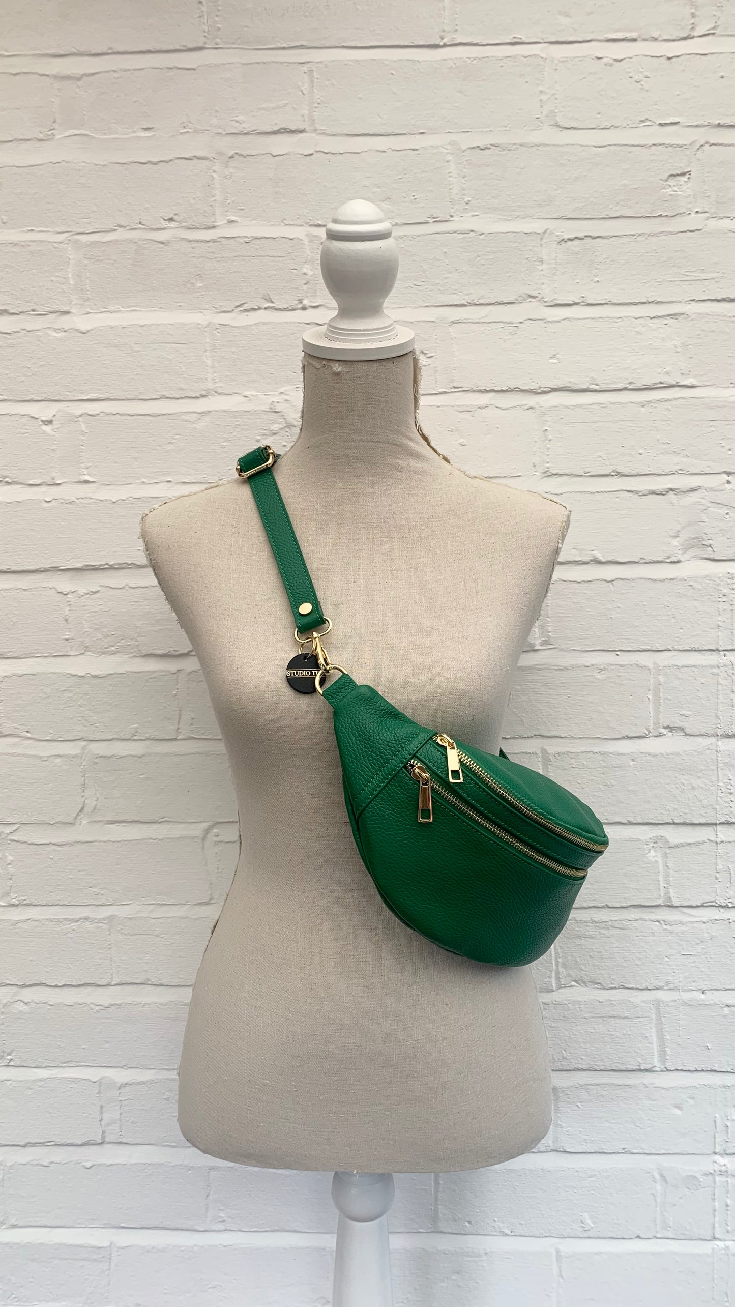 Green Leather Bag - Cecilia