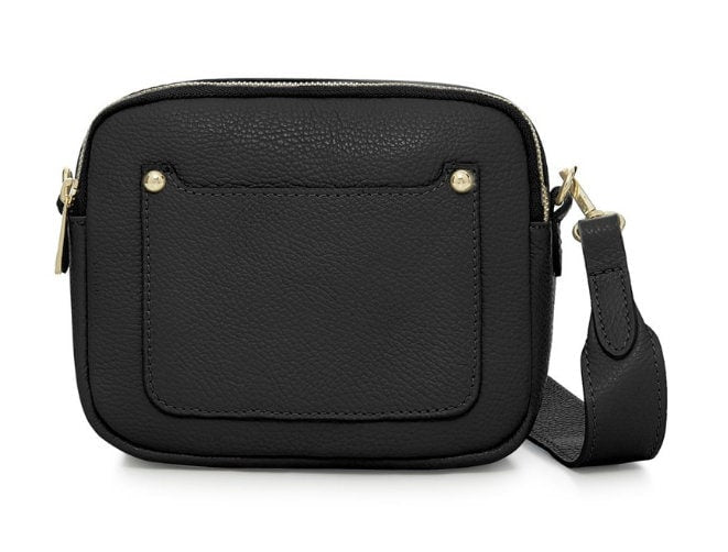 Sac Double Zip en Cuir Noir - Victoria