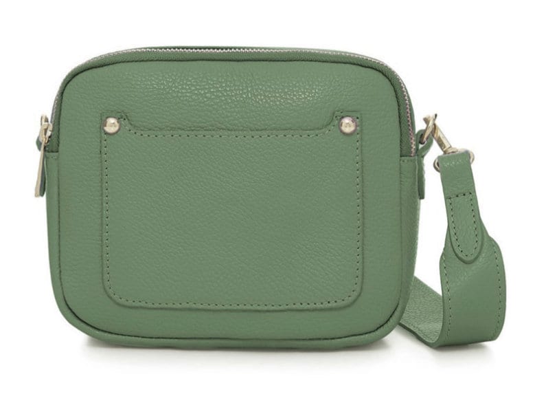 Sac Double Zip en Cuir Vert - Victoria