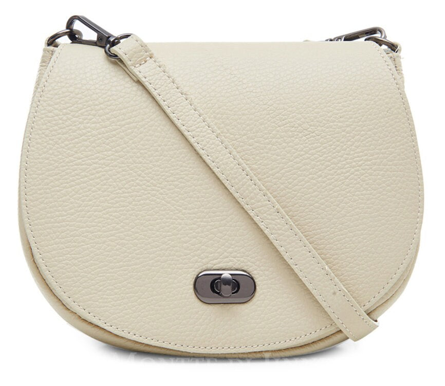 Cream Leather Satchel Bag