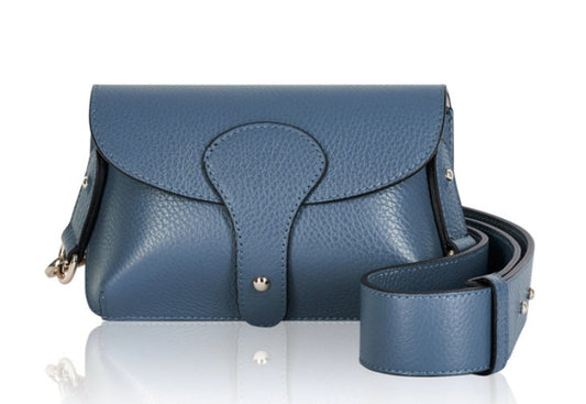 Sac bandoulière compact en cuir bleu - Vogue