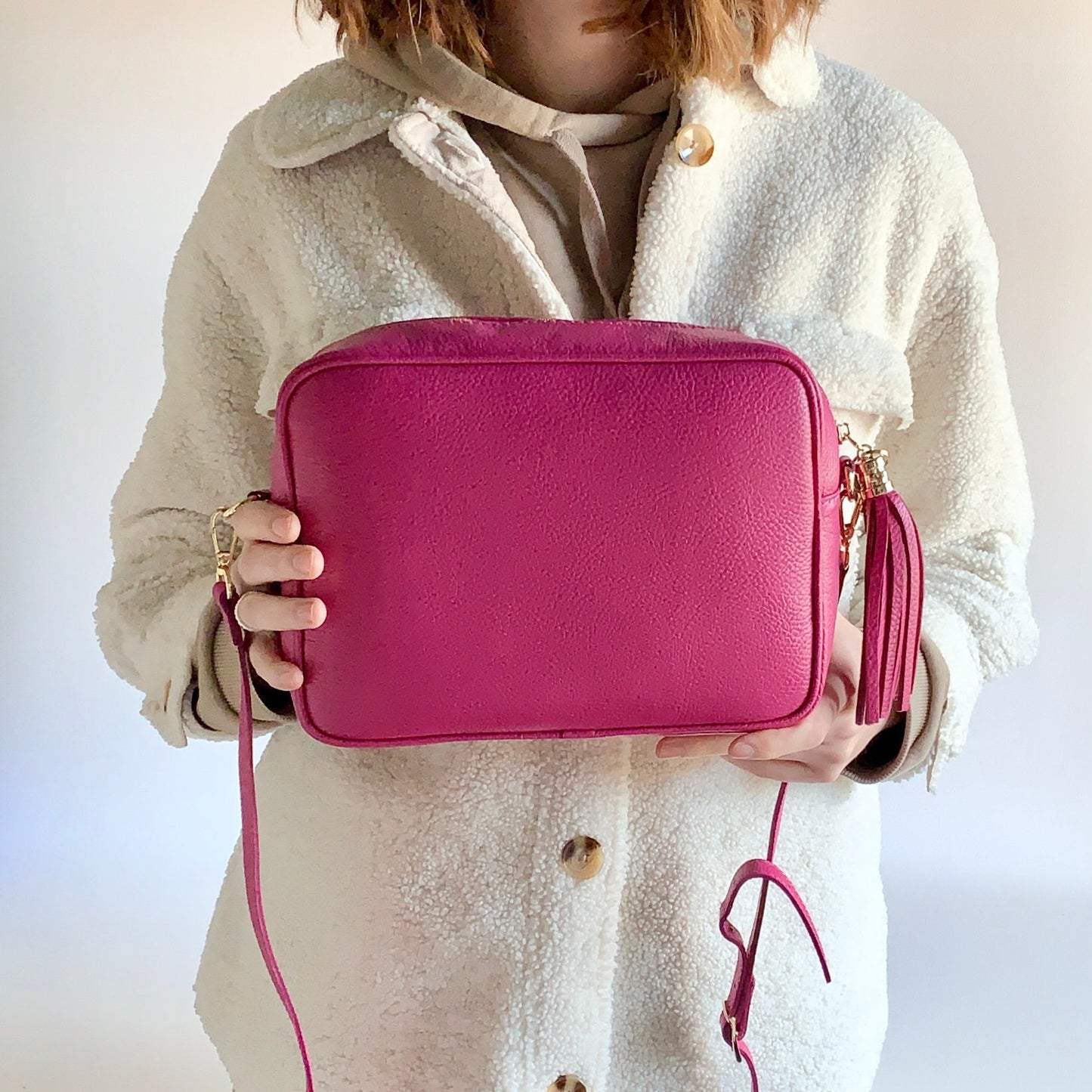 Fuchsia Large Crossbody Bag - Darcy