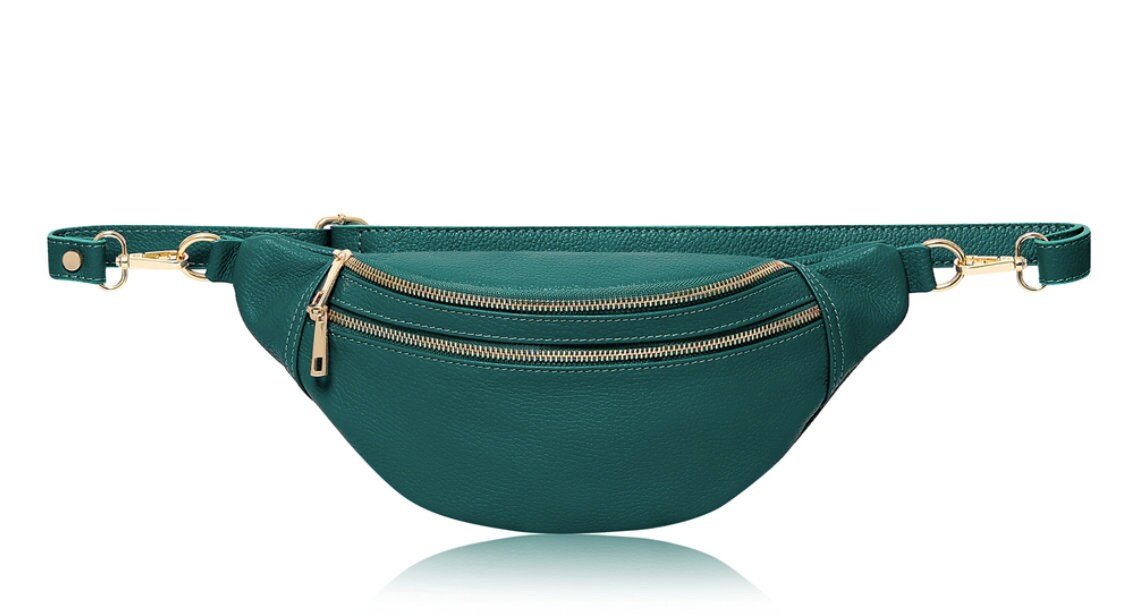 Teal Leather Bag - Cecilia