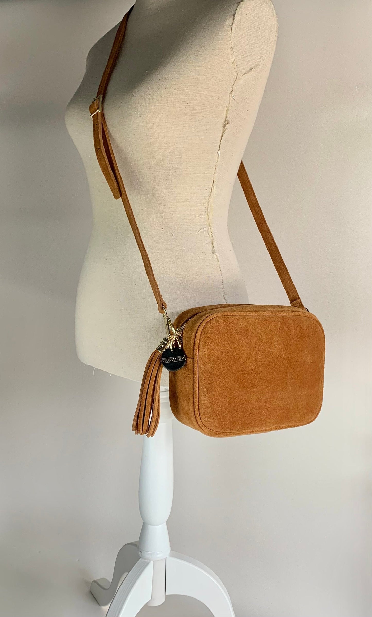 Tan Suede Crossbody Bag - Jean